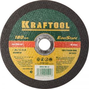 Круг отрезной абразивный по нержавеющей стали KRAFTOOL 36252-180-1.6 ― KRAFTOOL SHOP