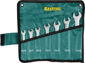 Набор ключей рожковых хромированных KRAFTOOL "EXPERT" 27033-H7 ― KRAFTOOL SHOP