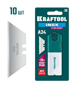 KRAFTOOL INOX-A24, 10 шт, нержавеющие трапециевидные лезвия (09626-S10) ― KRAFTOOL SHOP