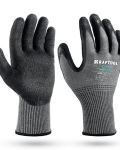 KRAFTOOL CUT PROTECT, XL (10), перчатки с кевларовой нитью для защиты от порезов, с рельефным латексным покрытием (11245-XL) ― KRAFTOOL SHOP
