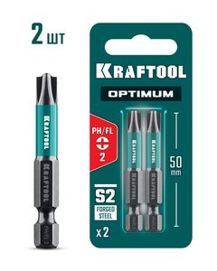 KRAFTOOL OPTIMUM PH/FL 2, 50 мм, 2 шт, биты (261221-2-50-2) ― KRAFTOOL SHOP