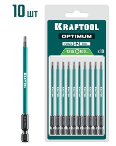KRAFTOOL OPTIMUM TX 15, 100 мм, 10 шт, биты (26126-15-100-S10) ― KRAFTOOL SHOP