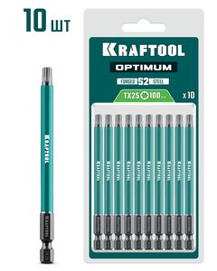 KRAFTOOL OPTIMUM TX 25, 100 мм, 10 шт, биты (26126-25-100-S10) ― KRAFTOOL SHOP