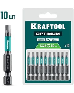 KRAFTOOL OPTIMUM TX 25, 50 мм, 10 шт, биты (26126-25-50-10) ― KRAFTOOL SHOP