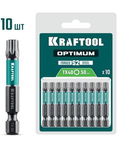 KRAFTOOL OPTIMUM TX 40, 50 мм, 10 шт, биты (26126-40-50-10) ― KRAFTOOL SHOP