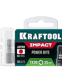 KRAFTOOL Impact TX 30, 25 мм, 10 шт, ударные биты (26195-30-25-S10) ― KRAFTOOL SHOP