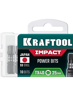 KRAFTOOL Impact TX 40, 25 мм, 10 шт, ударные биты (26195-40-25-S10) ― KRAFTOOL SHOP