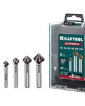 KRAFTOOL EXTREME Со5-А, 6 шт (6.3, 8.3, 10.4, 12.4, 16.5, 20.5 мм), Z3, 90°, сталь M35, U-образная спираль, набор зенковок (29734-H6)
