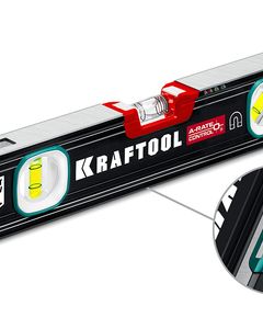 KRAFTOOL A-RATE CONTROL, 400 мм, точность 0.3 мм/м, с зеркальным глазком, сверхпрочный магнитный уровень (34988-40) ― KRAFTOOL SHOP