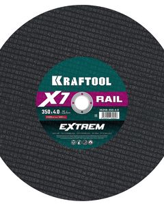 KRAFTOOL X7-EXTREM RAIL 350x4.0 / 25.4 мм по Ж/Д рельсам отрезной диск для бензореза (36258-350-4.0) ― KRAFTOOL SHOP