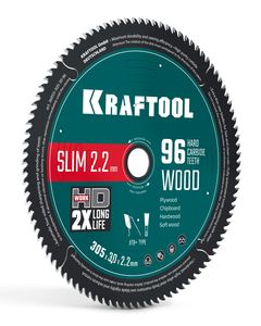KRAFTOOL Slim wood cut 305 х 30 x 2.2 мм, 96Т, диск пильный по дереву, (36955-305-30-96) ― KRAFTOOL SHOP