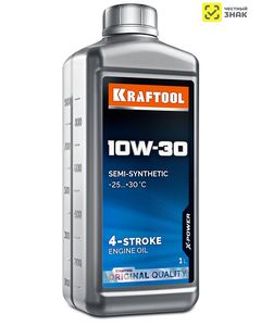 KRAFTOOL 10W-30, 1 л, полусинтетическое масло для 4-тактных двигателей (41513-1) ― KRAFTOOL SHOP