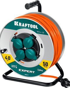 KRAFTOOL ПВС 3х2.5 50м 4000Вт IP44, Силовой удлинитель на стальной катушкеEXPERT (55089-50) ― KRAFTOOL SHOP