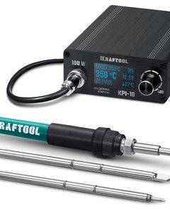 KRAFTOOL KPI-10, 50 - 480°C, 100 Вт, 3 жала Т12, программируемая паяльная станция (55343) ― KRAFTOOL SHOP