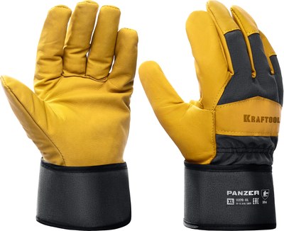 KRAFTOOL PANZER, XL (10) комбинированные кожаные рабочие перчатки (11320-XL) ― KRAFTOOL SHOP