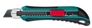 Нож 18 мм, сегментированное лезвие, автостоп, автозамена, дополнительный фиксатор KRAFTOOL 09193_z02 ― KRAFTOOL SHOP