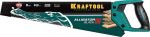 Ножовка для точного реза "Alligator BLACK", 450 мм, 11 TPI 3D зуб KRAFTOOL 15205-45